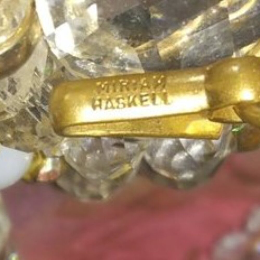 Massive Miriam Haskell Statement Necklace Signed … - image 7